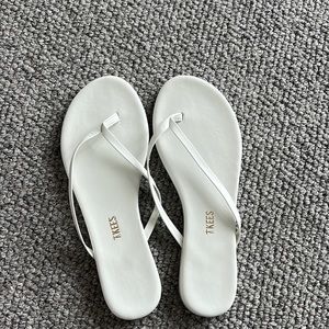 White flip flops